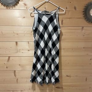 Philosophy Black and White Checked Plaid Dress 4P